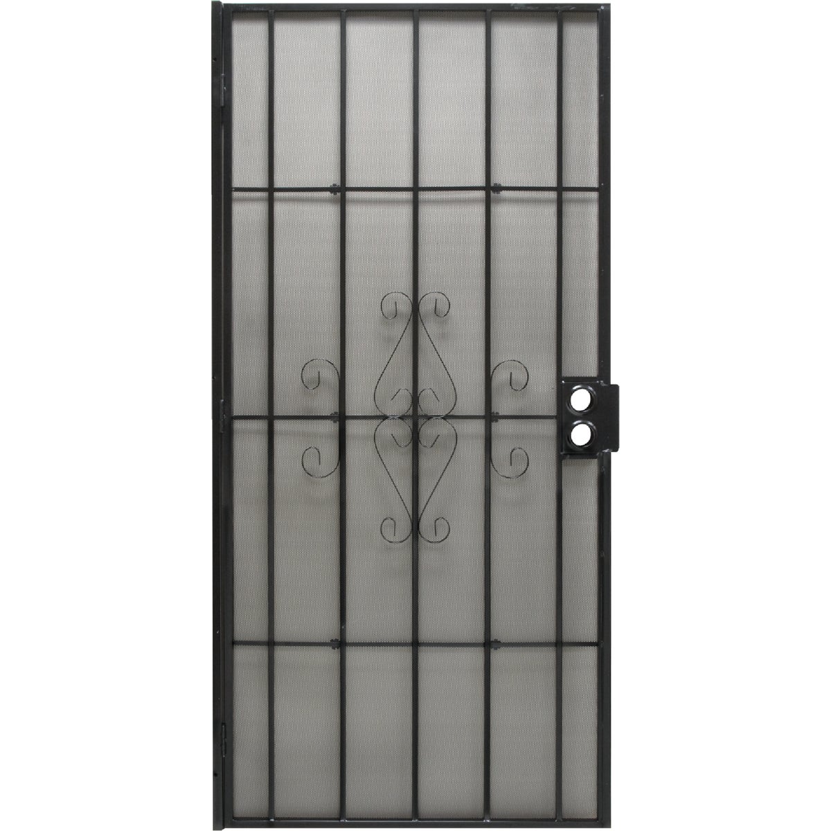 Precision Regal 32 In. W x 80 In. H Black Steel Security Door