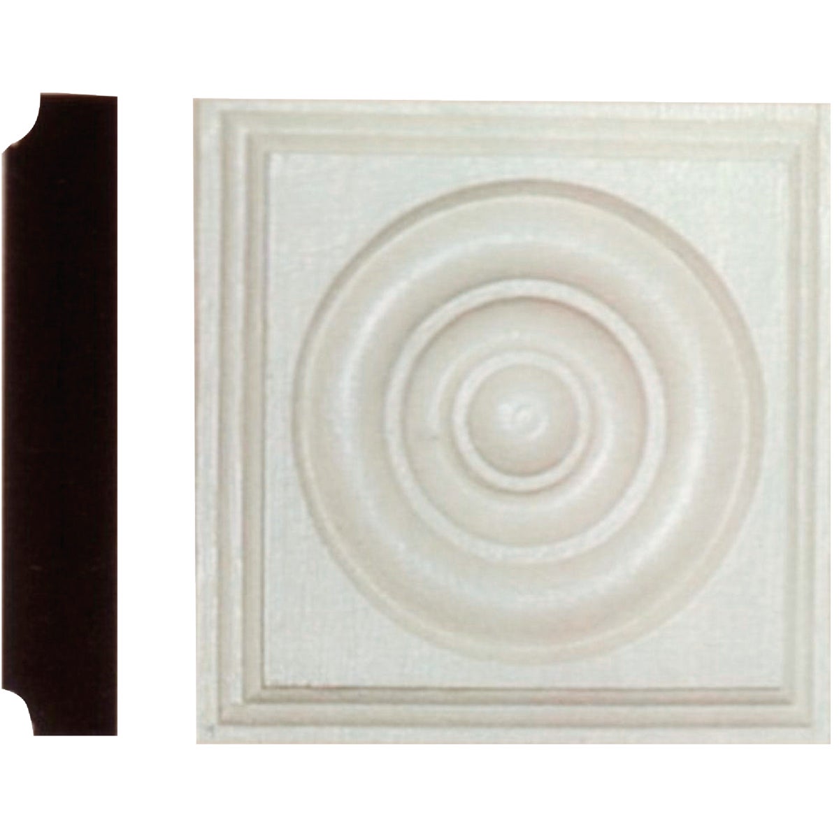 House of Fara 1-1/8 In. x 5-1/2 In. Primed MDF Rosette