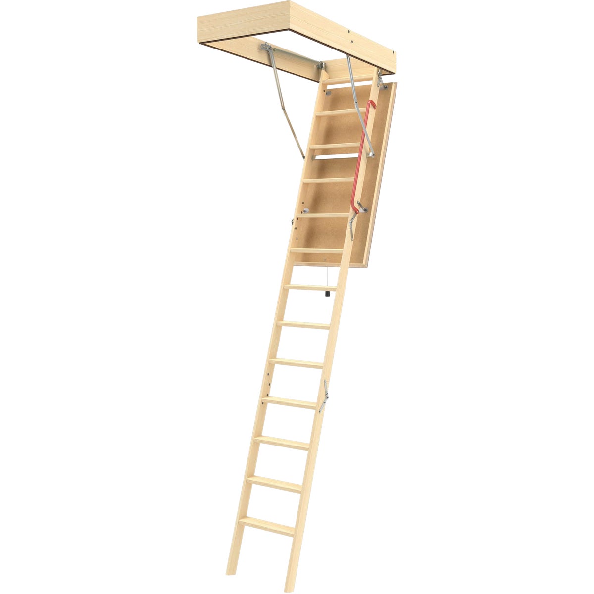 Fakro LTA 7 Ft. 11 In. to 10 Ft. 4 In. 25 In. x 54 In. Insulated Wood Attic Stairs, 350 Lb. Load