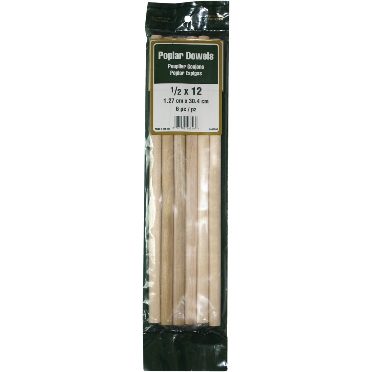 Madison Mill 1/2 In. x 12 In. Poplar Dowel Rod (6 Pieces)
