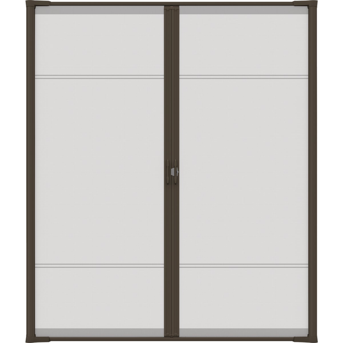 Larson Brisa 68 In. To 72 In. W x 80 In. to 81 In. H Double Door Brown Retractable Screen