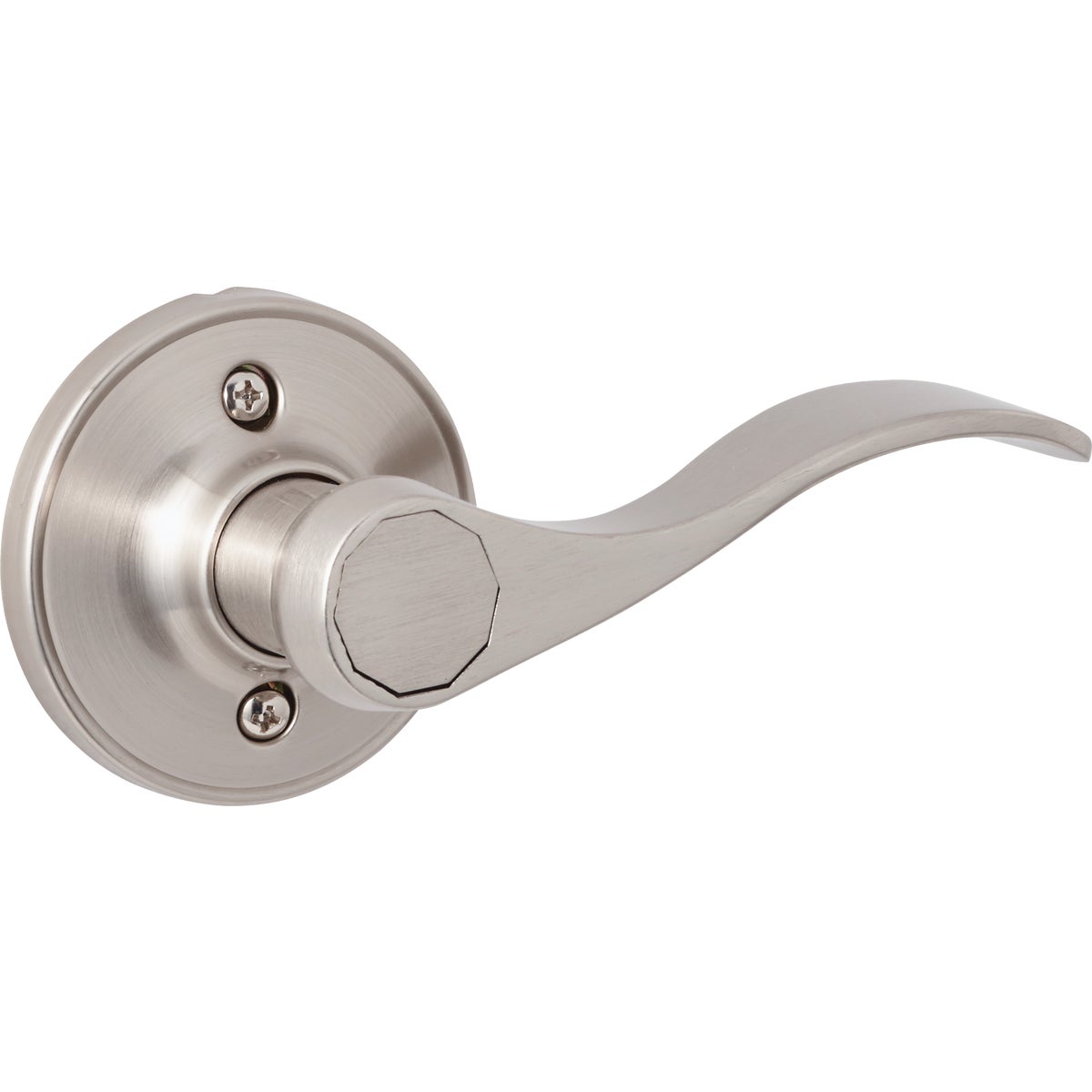 Steel Pro Brushed Nickel Right-Hand Wave Dummy Door Lever