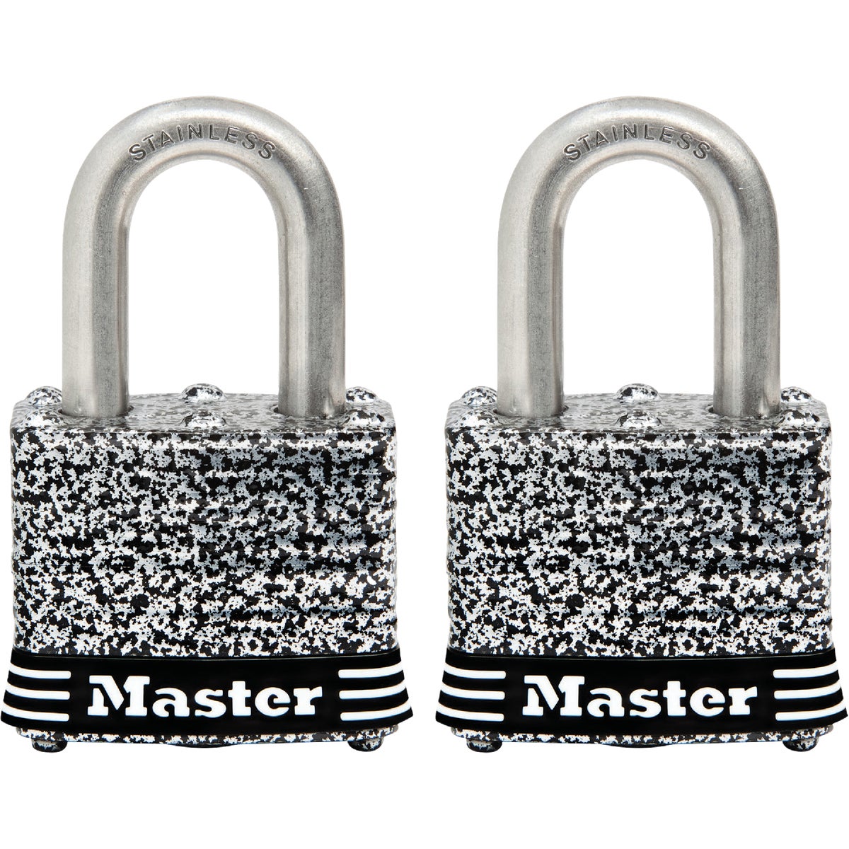 Master Lock 1-9/16 In. W. Weather Coated Laminated Steel Keyed Alike Padlock (2-Pack)