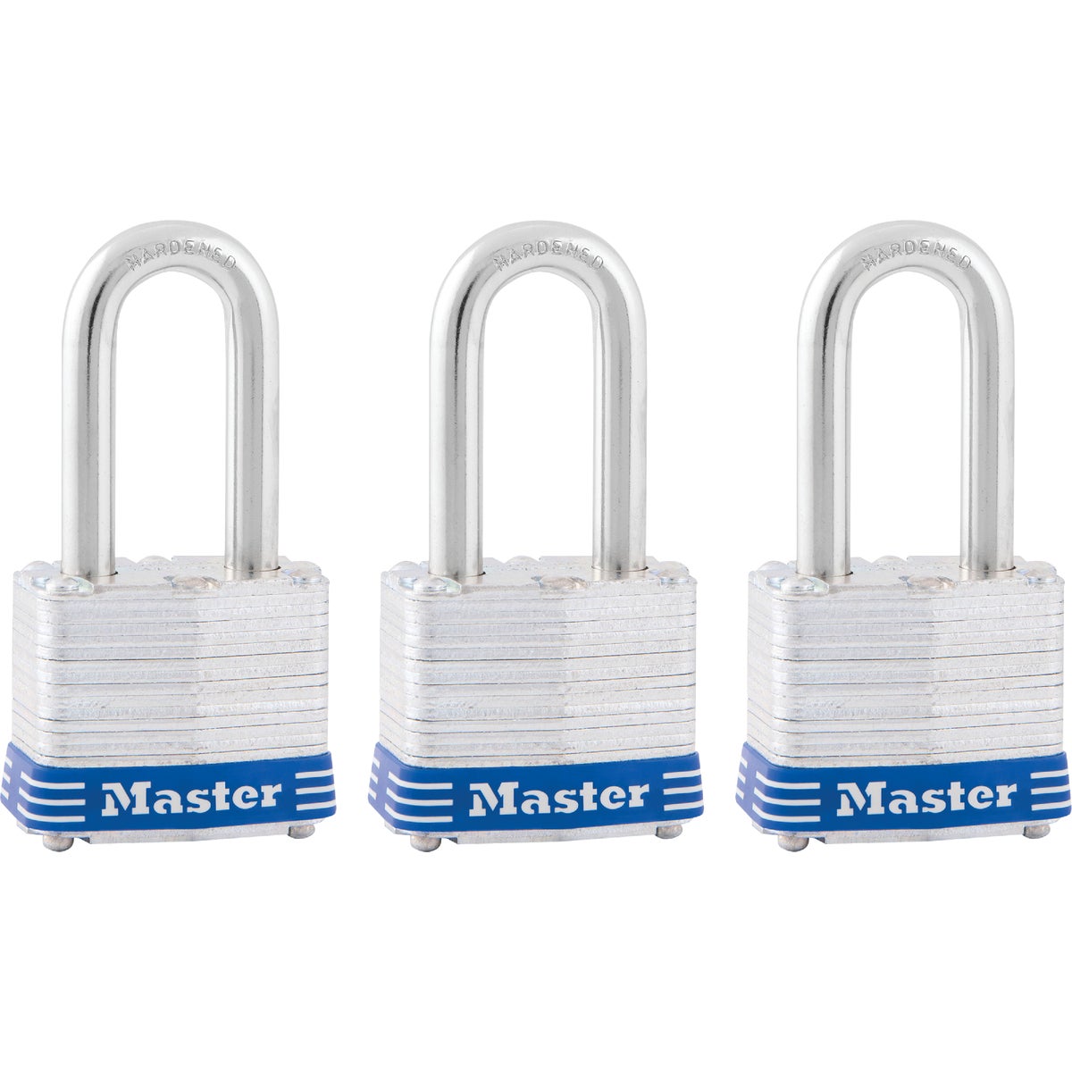 Master Lock 1-9/16 In. Laminated Steel Keyed Padlock (3-Pack)
