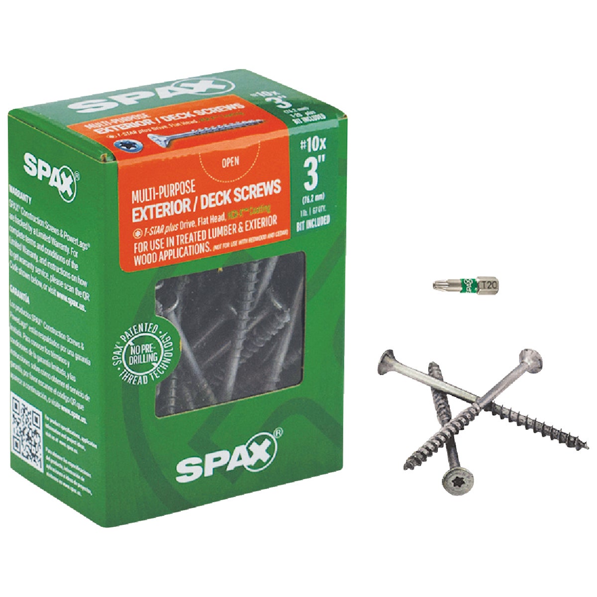 Spax #10 x 3 In. Flat Head Exterior Multi-Material Construction Screw (1 Lb. Box)