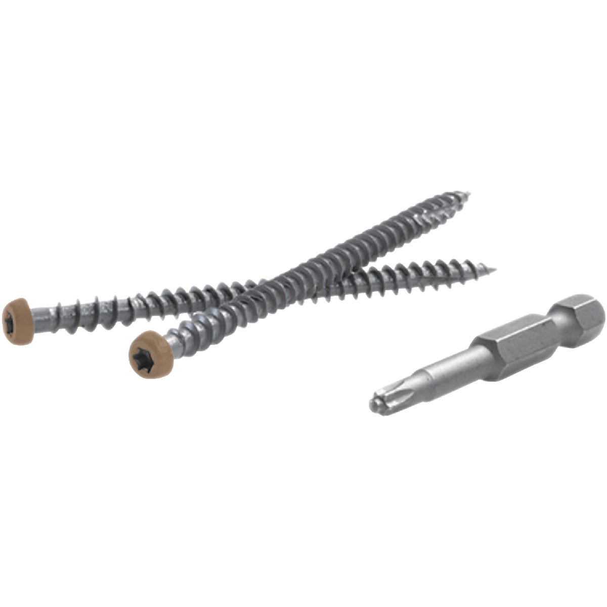 FastenMaster TrapEase 3, #10 x 2-1/2 In. Brown Ultimate Composite Deck Screw (1050 Ct. Pail)