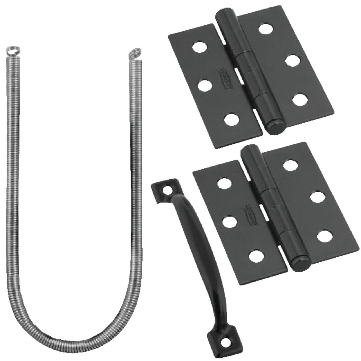 National Black 2-Hinge Screen Door Kit