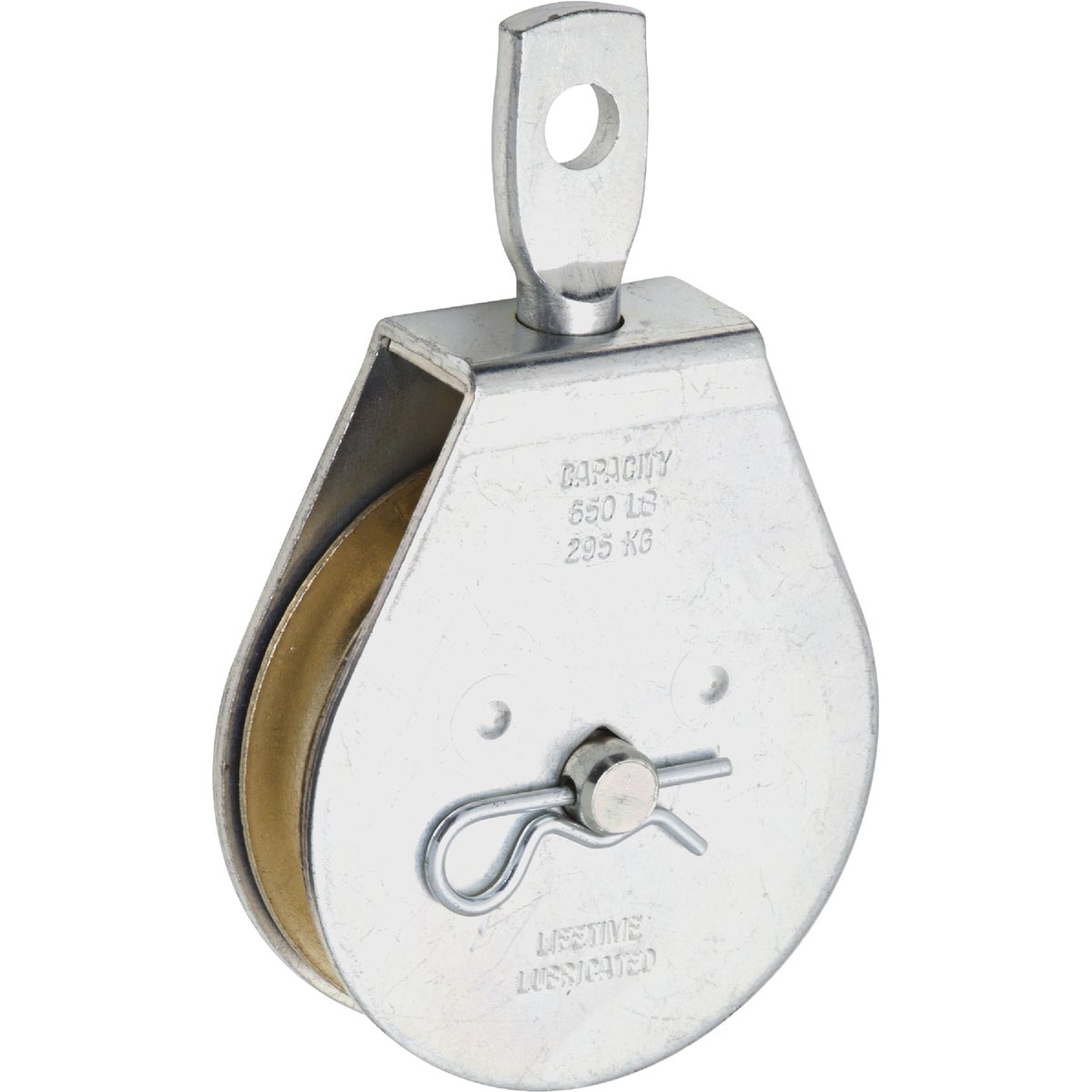 National Hardware 3 In. O.D. Single Swivel Eye Steel Rope Pulley