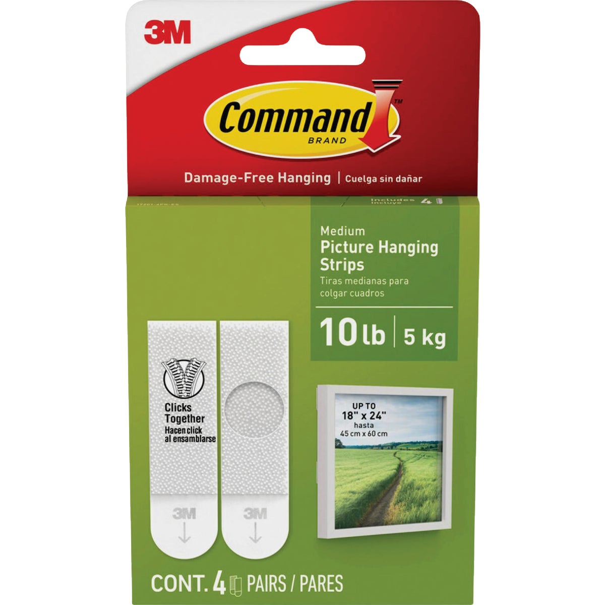 Command 3/4 In. x 2-3/4 In. White Interlocking Picture Hanger (4 Count)