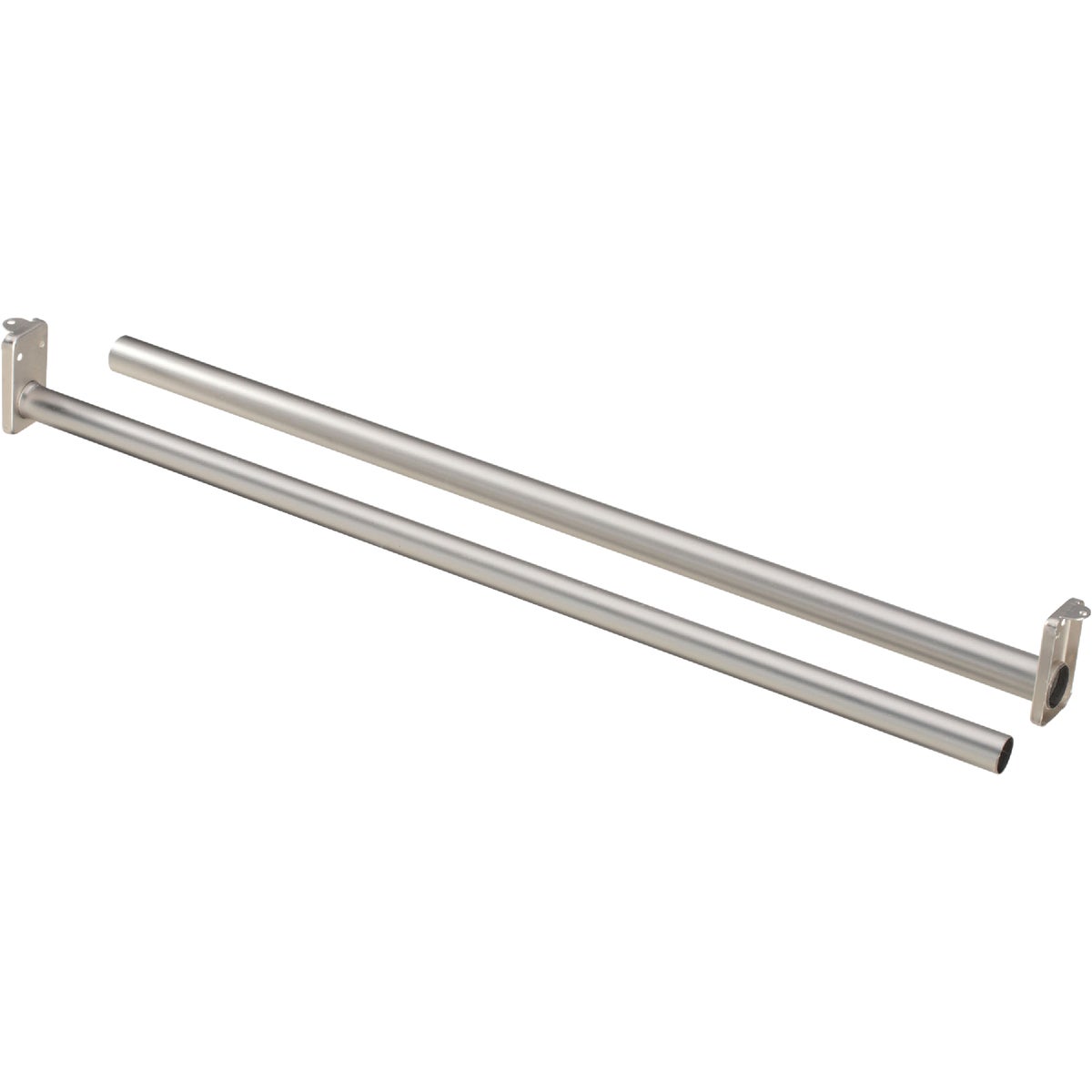 National 30 In. To 48 In. Adjustable Closet Rod, Satin Nickel