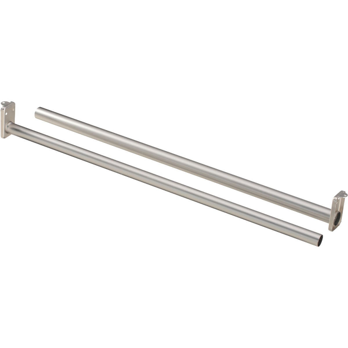 National 48 In. To 72 In. Adjustable Closet Rod, Satin Nickel
