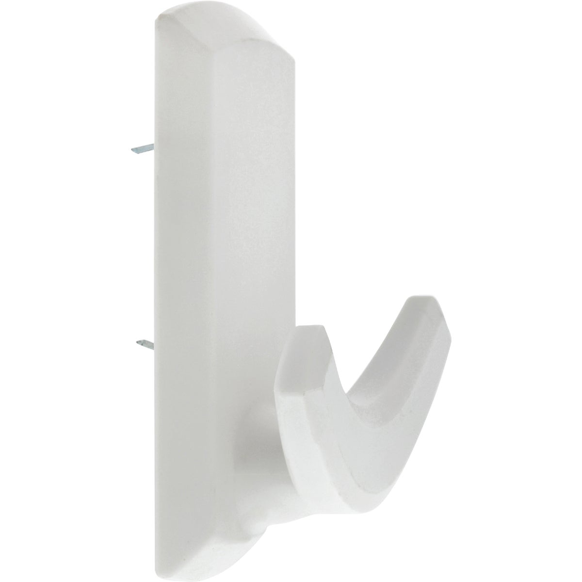 Hillman High and Mighty 20 Lb. Capacity White Rectangular Decorative Double Hook
