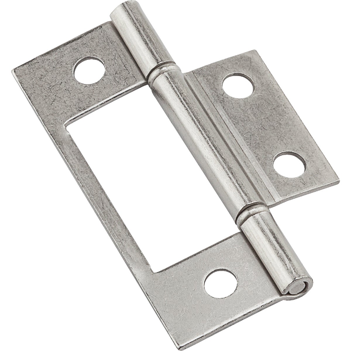 National Non-Removable Pin Surface Mount Satin Nickel Bi-Fold Door Hinge