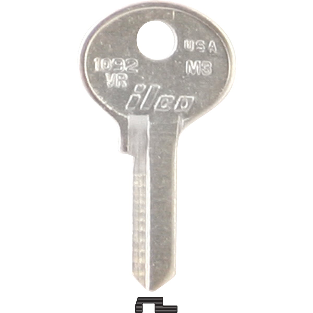ILCO Master Nickel Plated Padlock Key M3 / 1092VR (10-Pack)