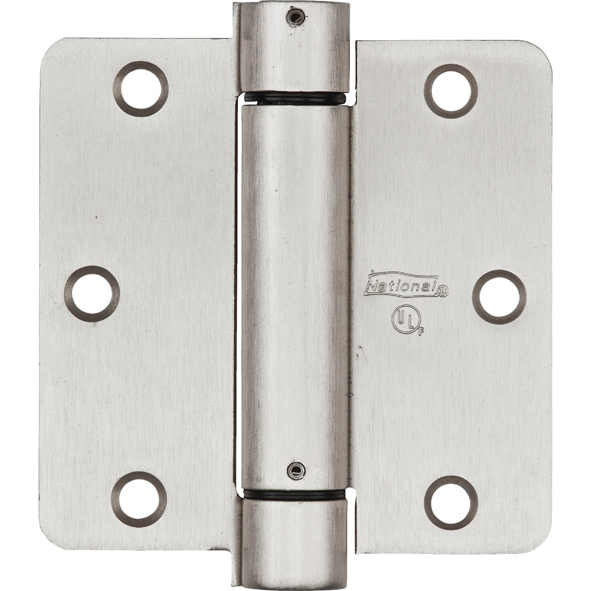 National 3.5 In. Satin Nickel 1/4 In. Radius Spring Door Hinge