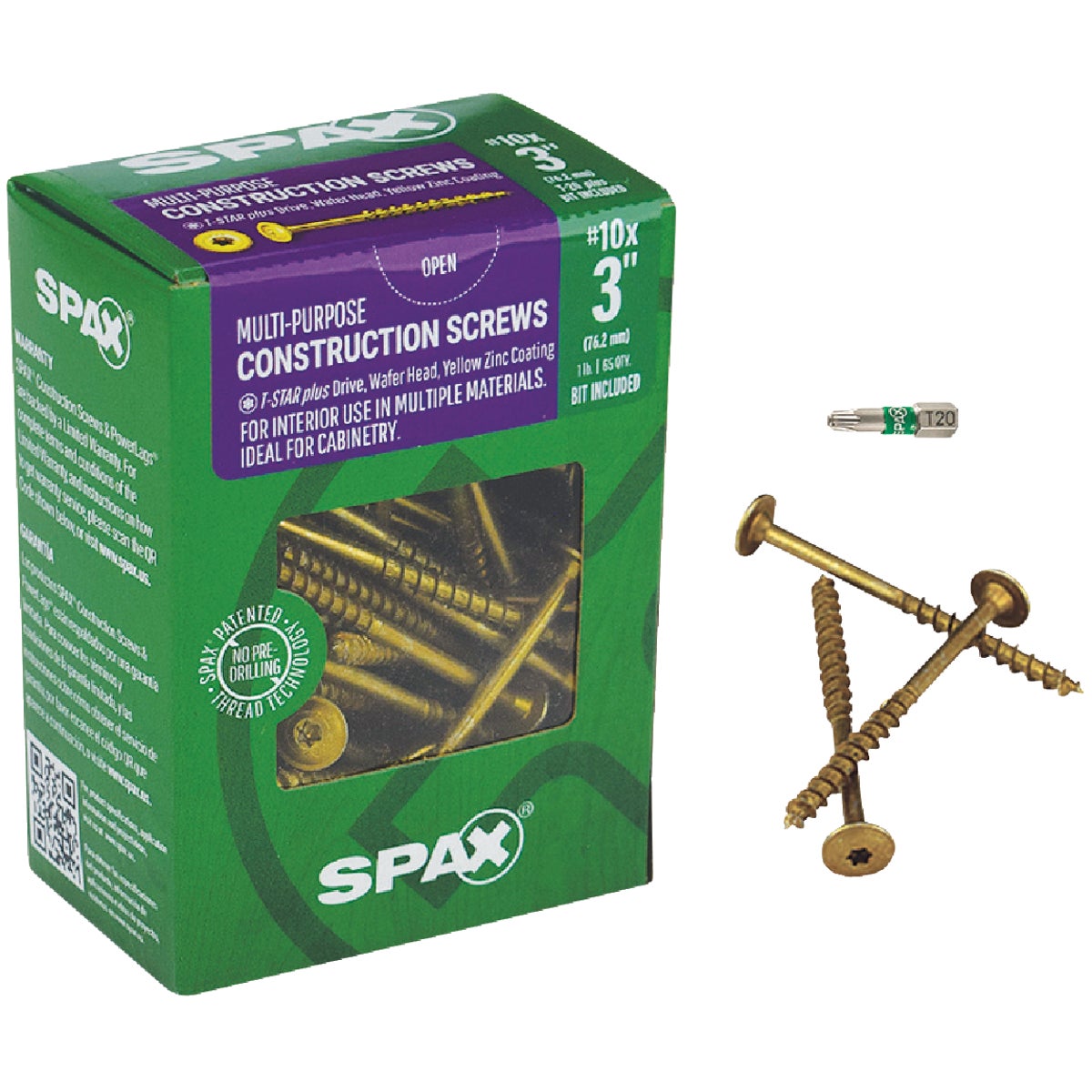 Spax #10 x 3 In. Washer Head Interior Multi-Material Construction Screw (1 Lb. Box)