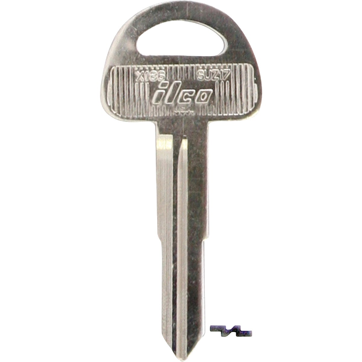 ILCO Suzuki Nickel Plated Automotive Key, SUZ17 / X186 (10-Pack)