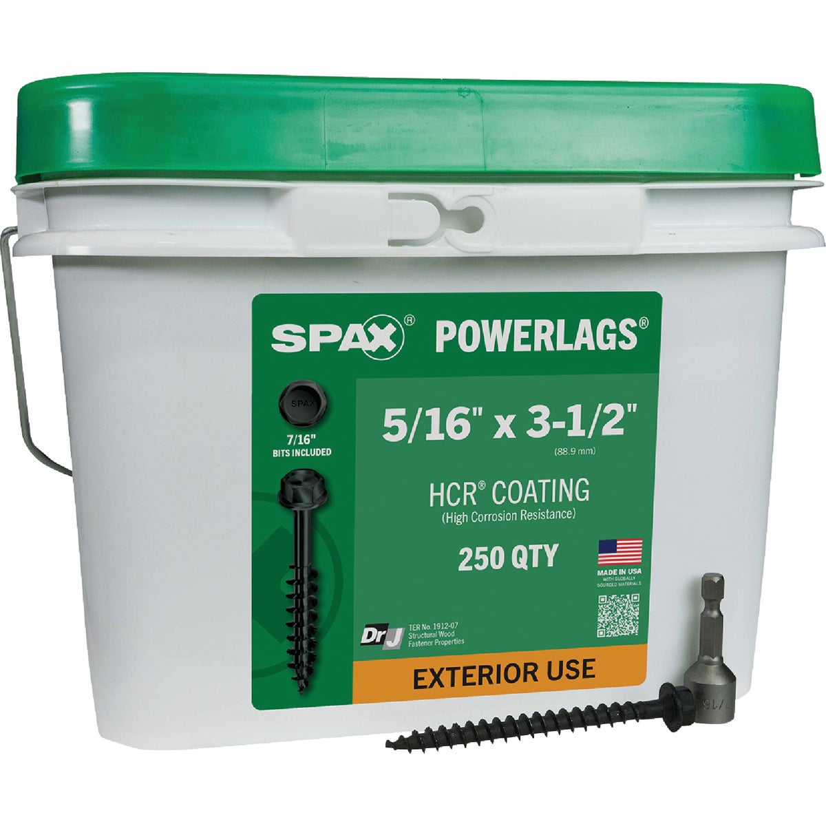 Spax PowerLags 5/16 In. x 3-1/2 In. Hex Head Exterior Structure Screw (250 Ct.)