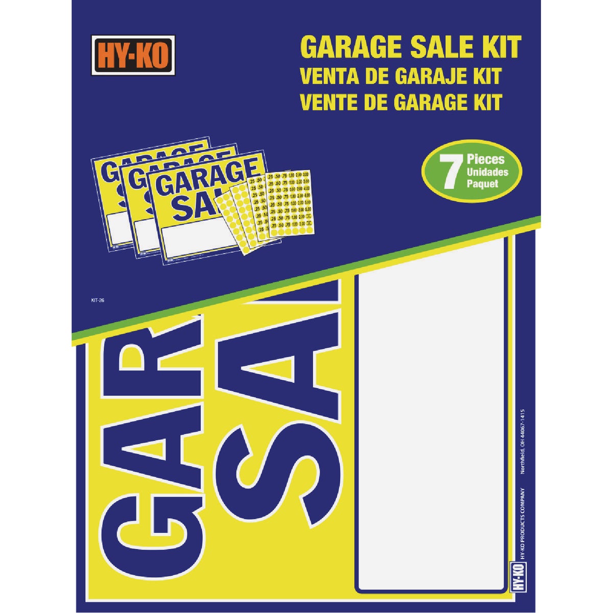 Hy-Ko Garage Sale Sign Kit (7-Piece)