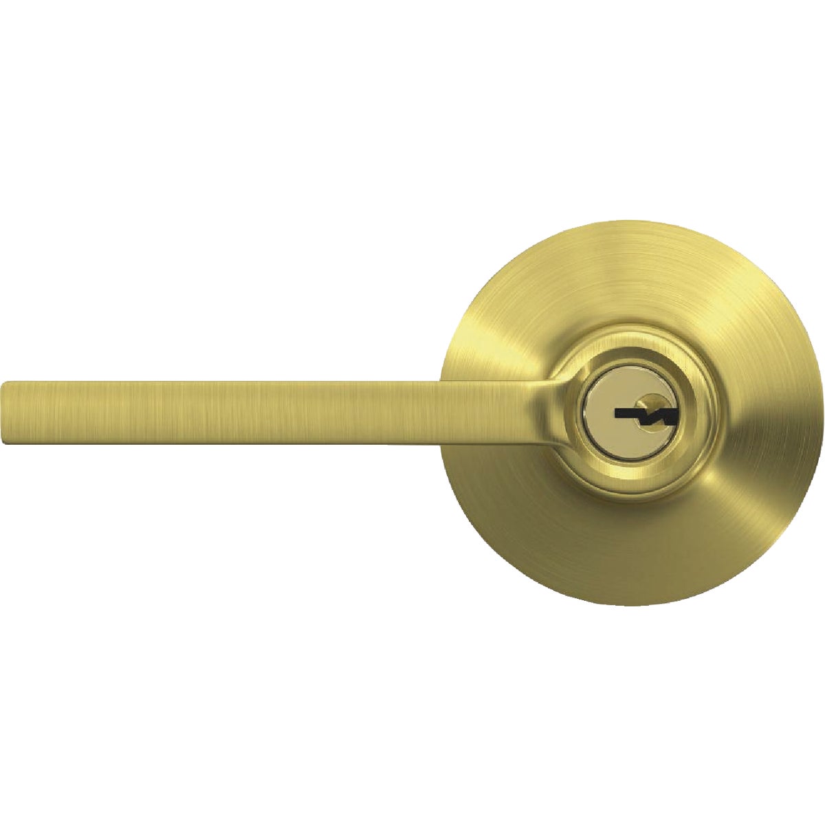 Schlage Latitude Lever Satin Brass Keyed Entry Lock