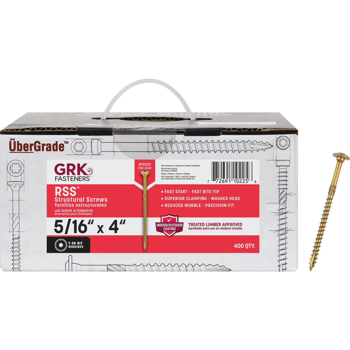 GRK RSS Rugged 5/16 In. x 4 In. Star Drive Washer-Head Structure Screw (400 Ct.)