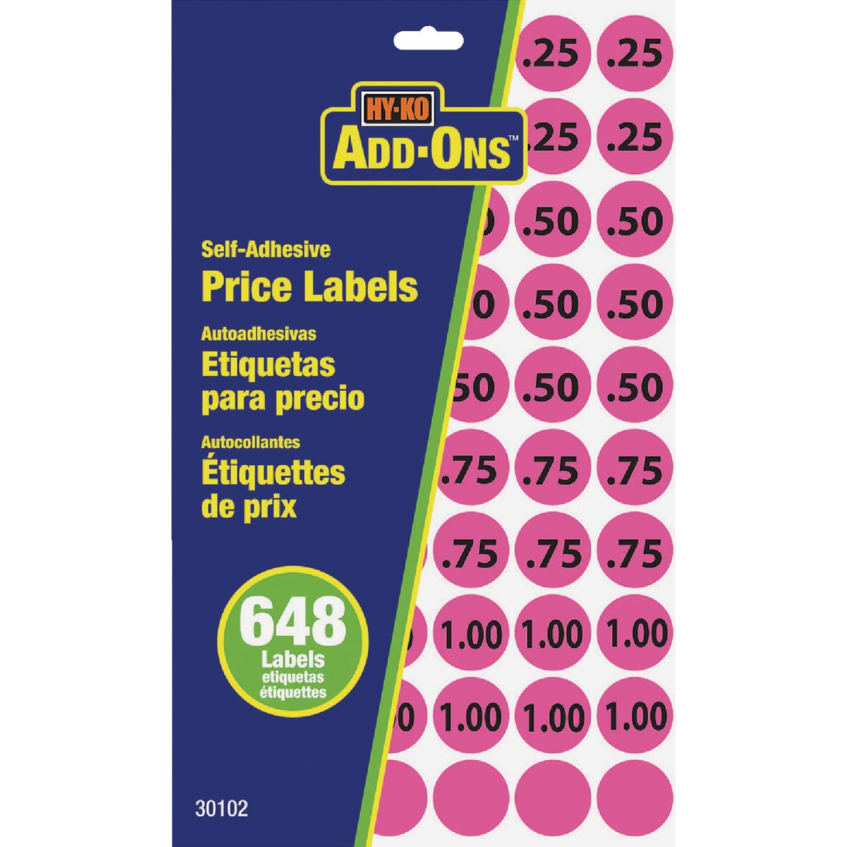 Hy-Ko 3/4 In. Pink Price Labels