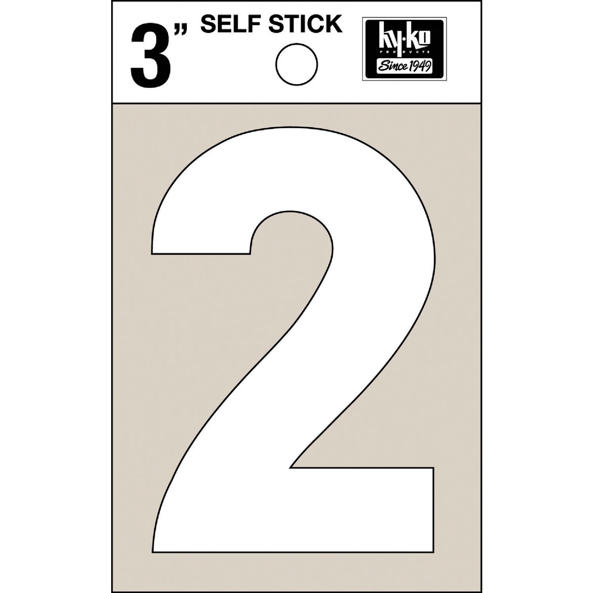 Hy-Ko Vinyl 3 In. Non-Reflective Adhesive Number Two