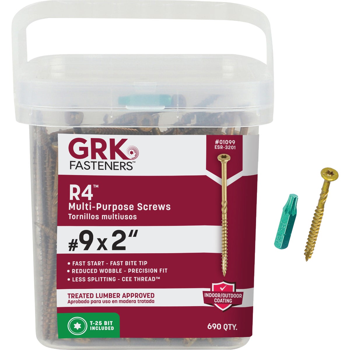 GRK R4 #9 x 2 In. Star Drive Multi-Purpose Wood Screw (690 Ct.)