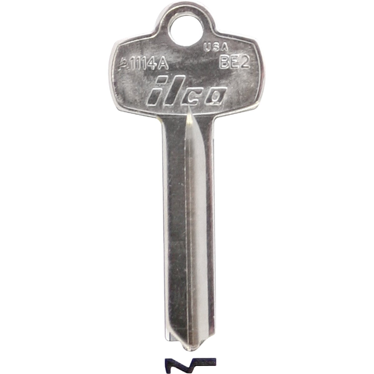 ILCO Best Nickel Plated Padlock Key BE2 / A1114A (10-Pack)