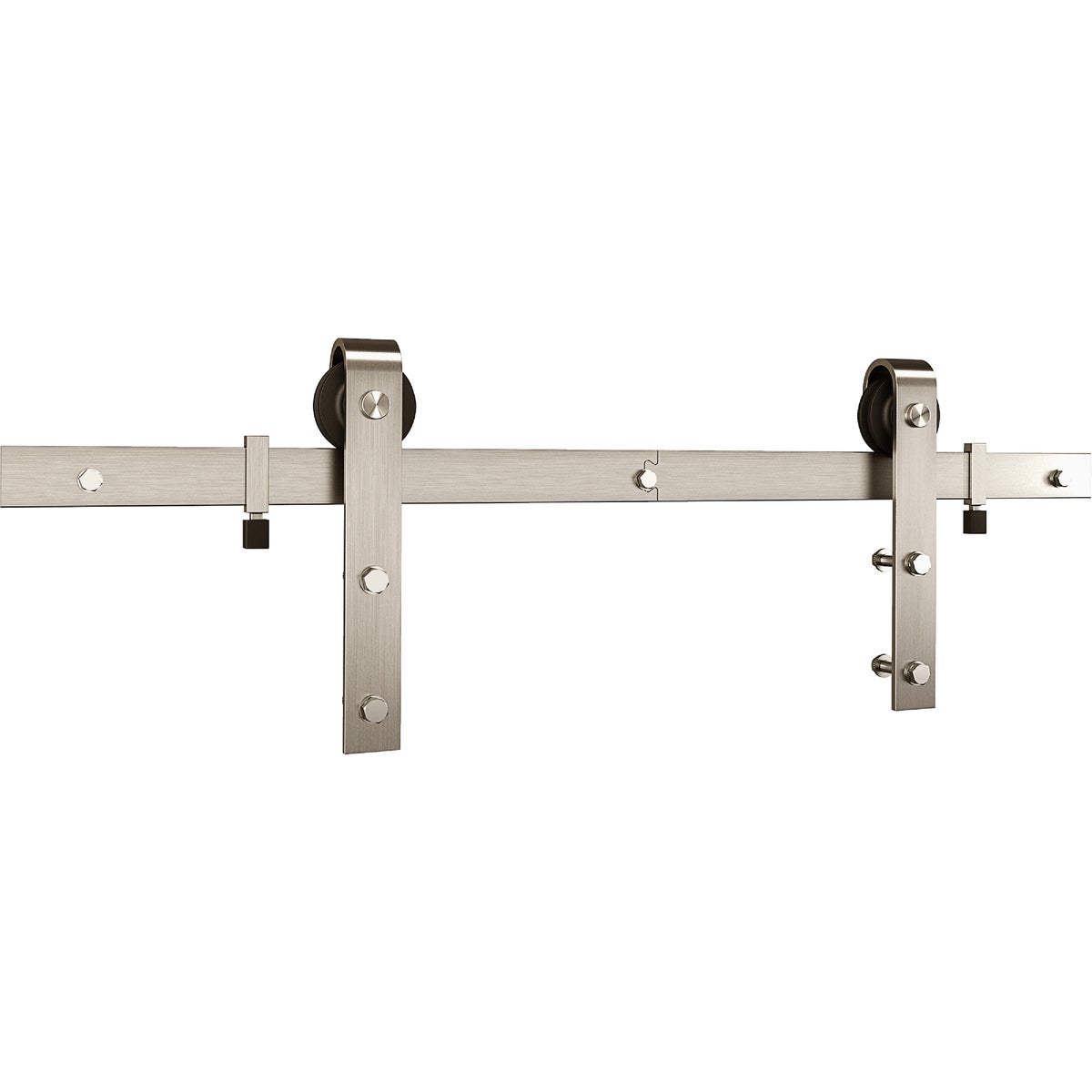 National 928 72 In. Satin Nickel Classic Interior Barn Door Kit (2-Piece)