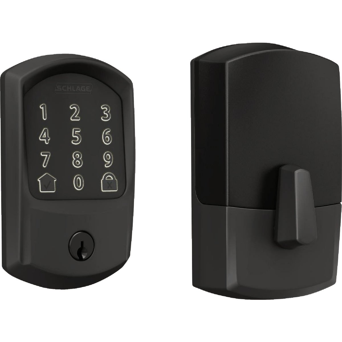 Schlage Encode Smart WiFi Deadbolt with Matte Black Greenwich Trim 