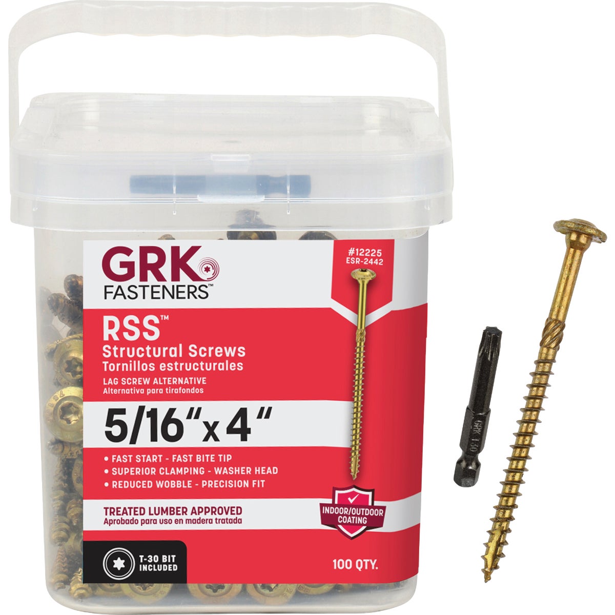 GRK RSS Rugged 5/16 In. x 4 In. Star Drive Washer-Head Structure Screw (100 Ct.)