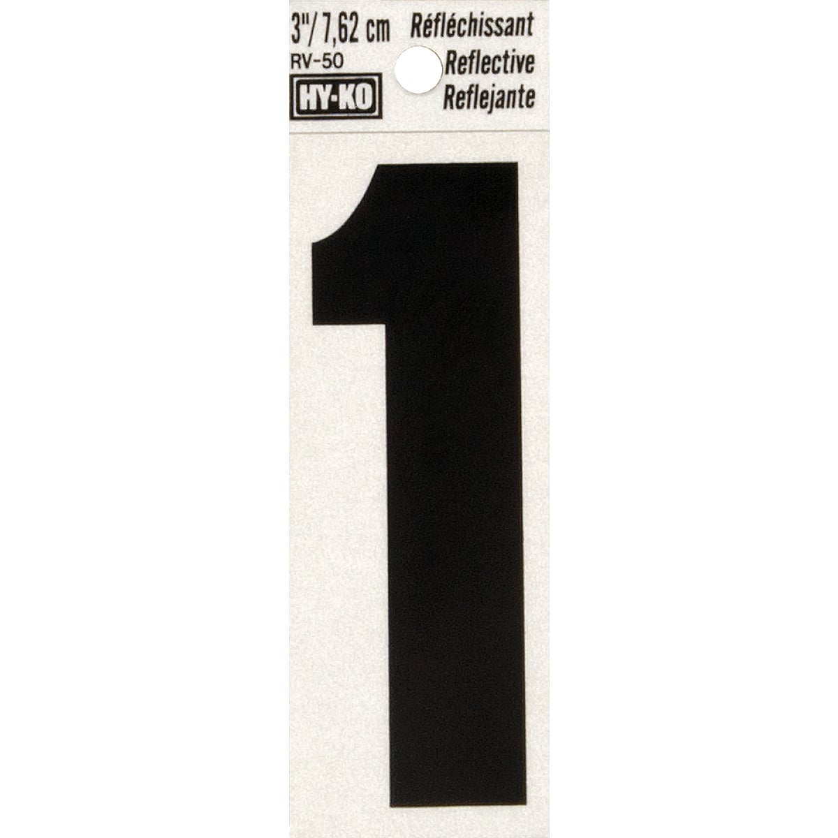 Hy-Ko Vinyl 3 In. Reflective Adhesive Number One