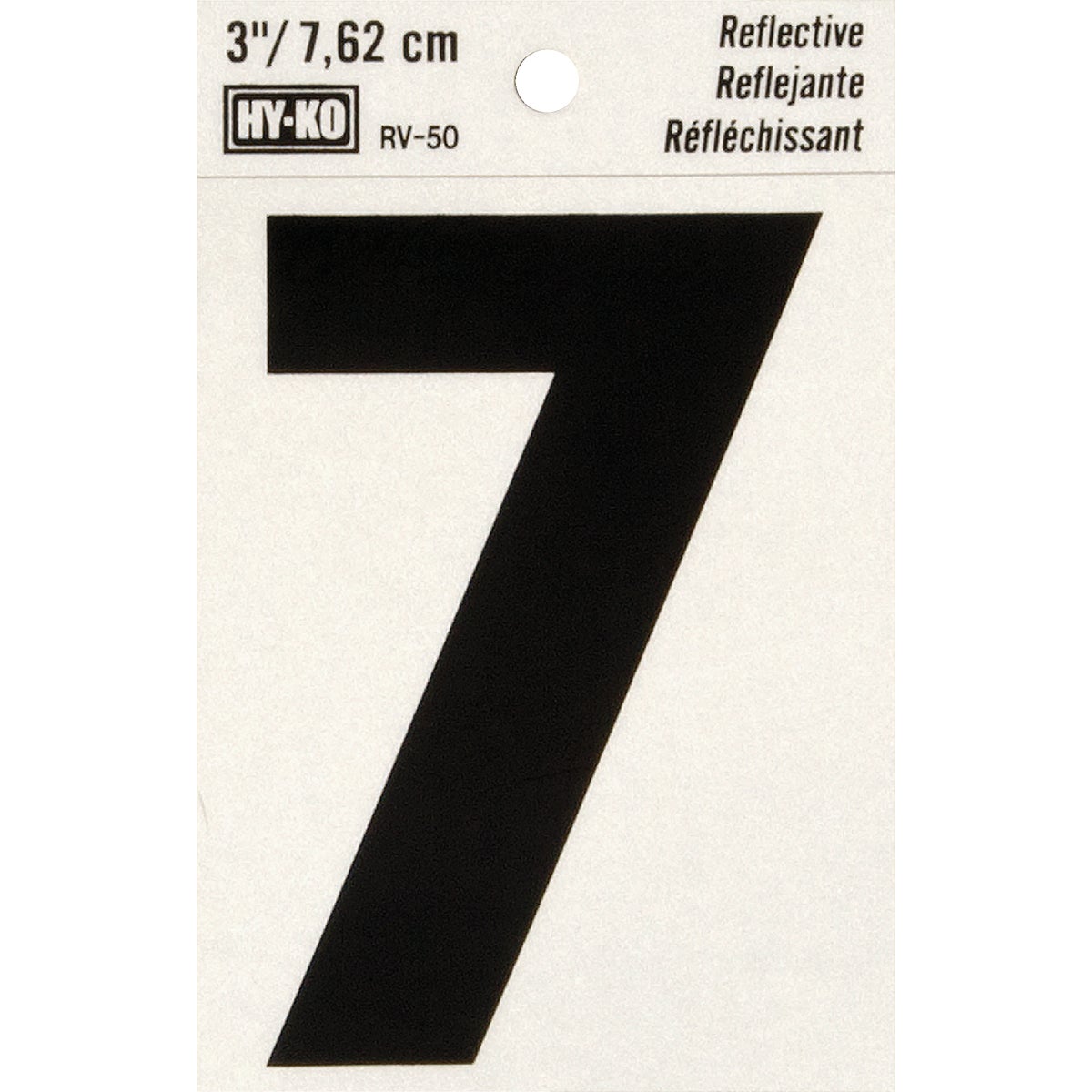 Hy-Ko Vinyl 3 In. Reflective Adhesive Number Seven
