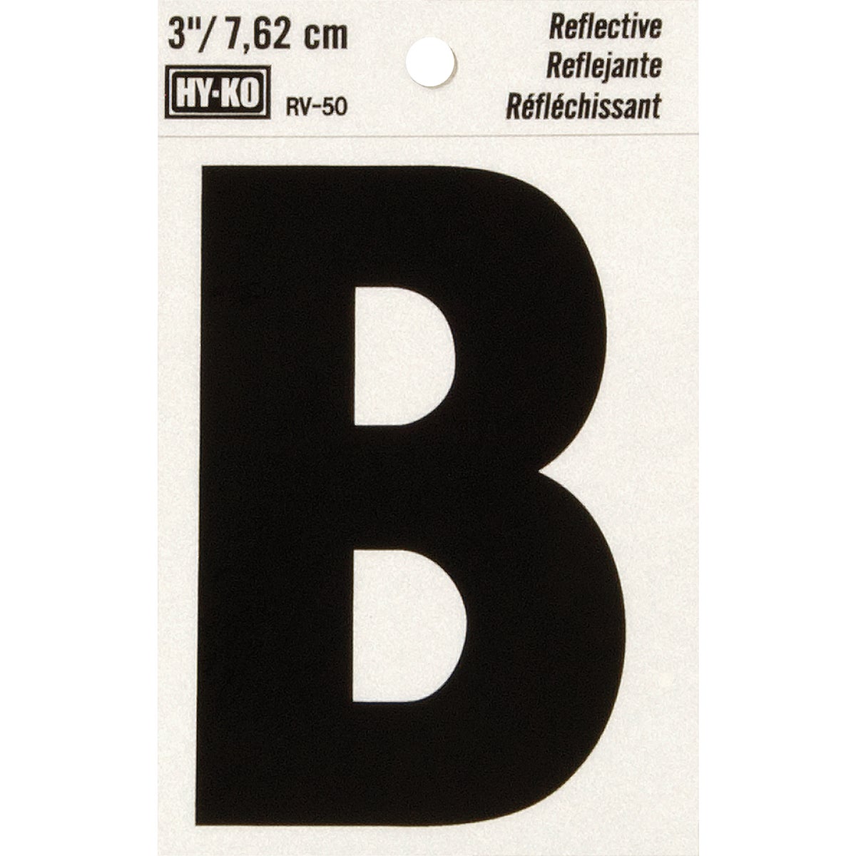 Hy-Ko Vinyl 3 In. Reflective Adhesive Letter, B