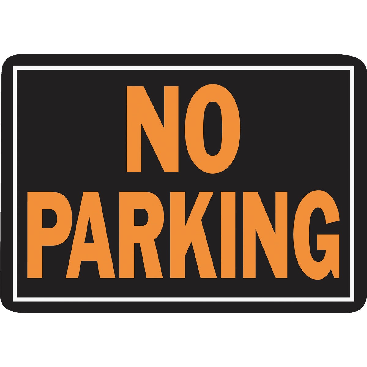 Hy-Ko 10x14 Day-Glo Aluminum Sign, No Parking