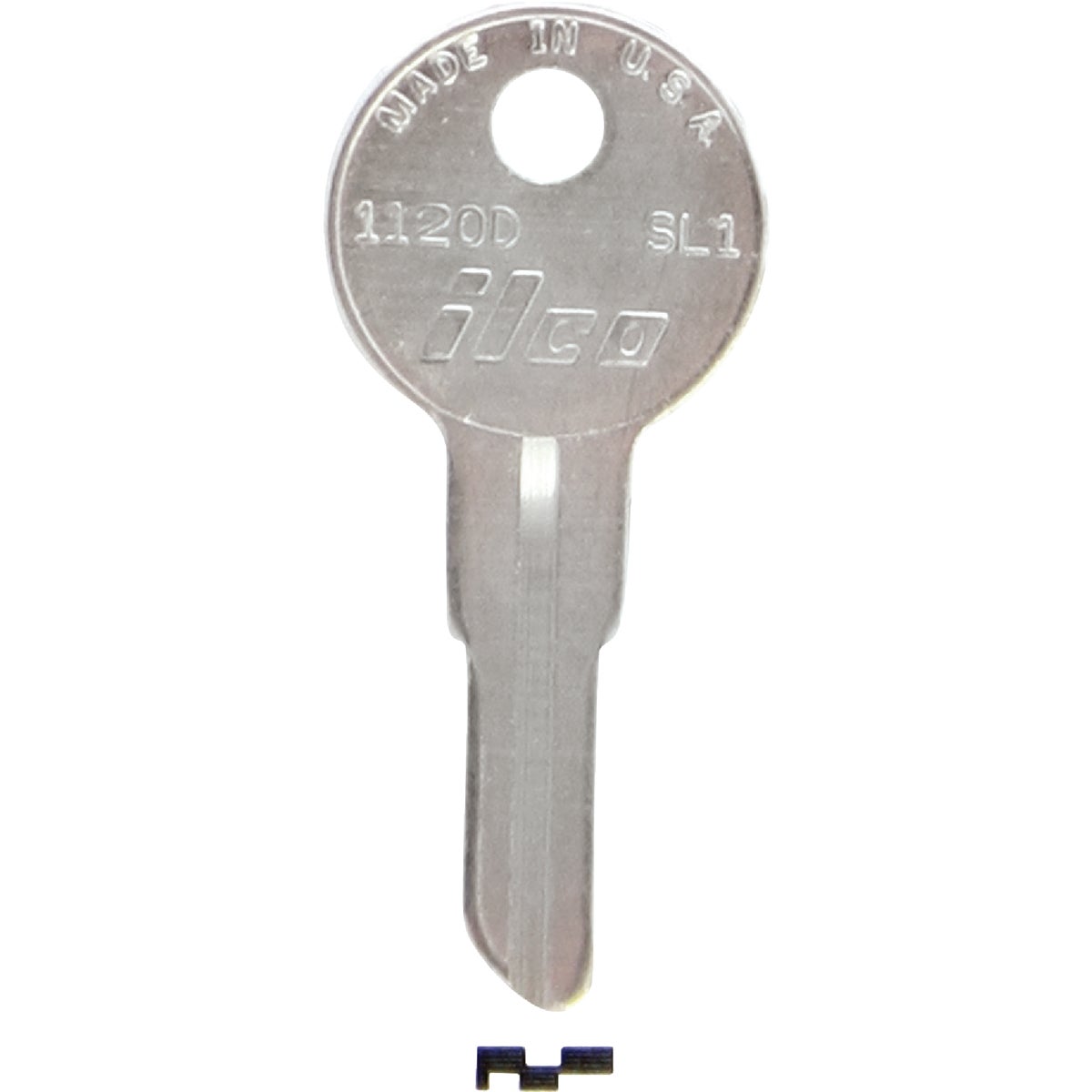 ILCO Slaymaker Nickel Plated Padlock Key SL1 / 1120D (10-Pack)