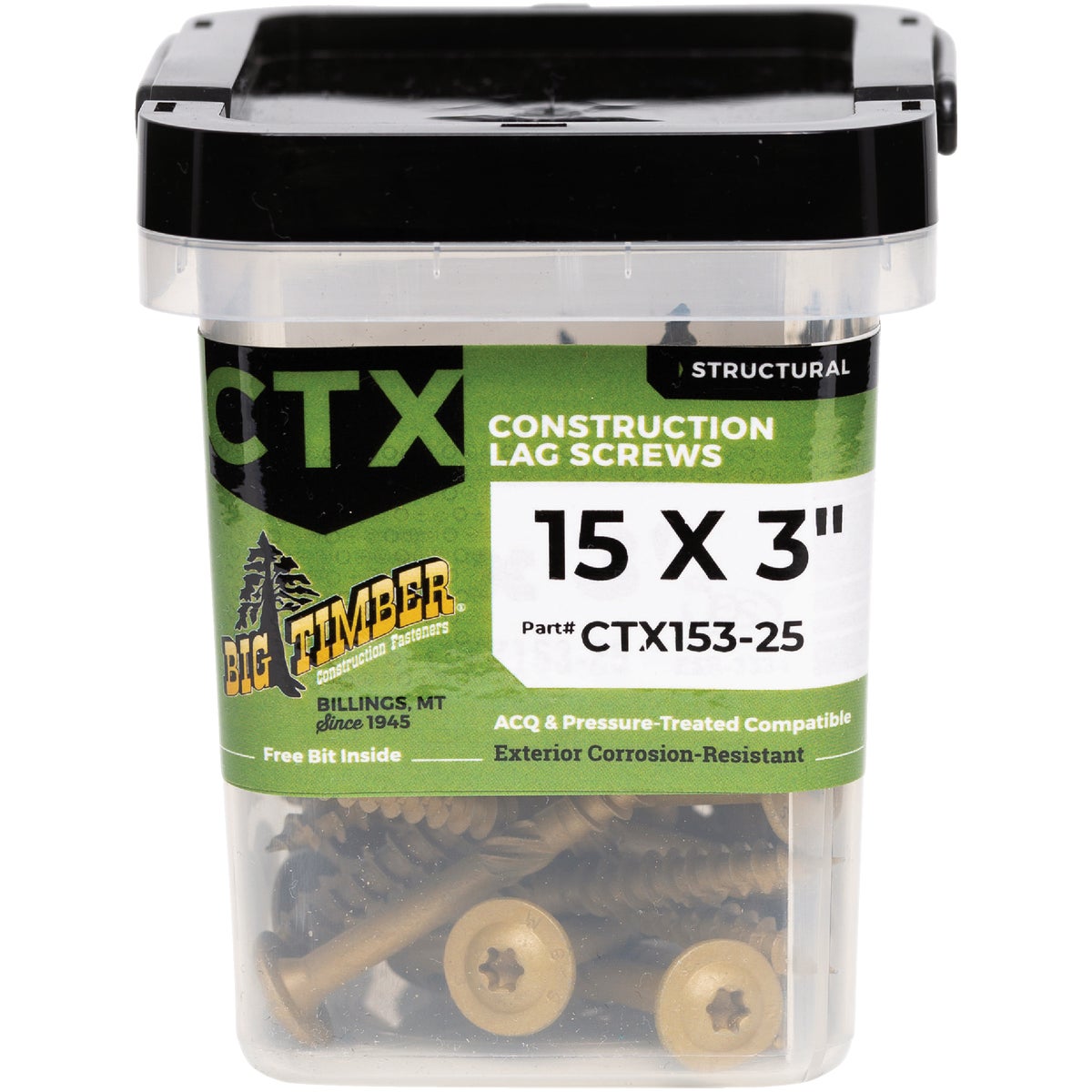 Big Timber #15 x 3 In. Lag Screw (25 Ct.)