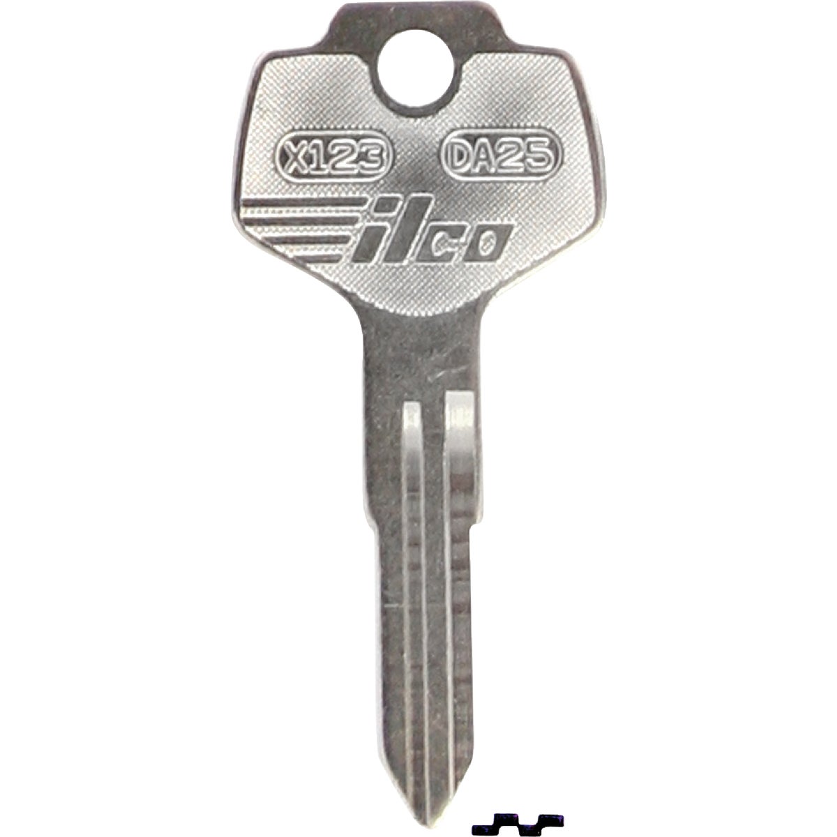 ILCO Nissan Nickel Plated Automotive Key, DA25 / X123 (10-Pack)