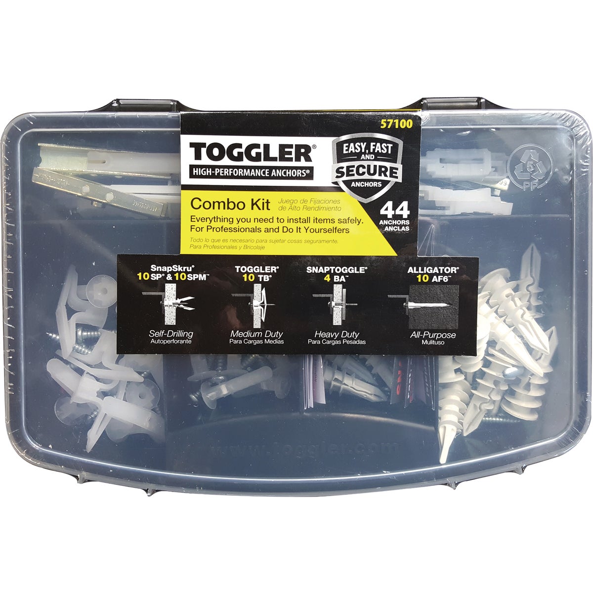 Toggler Assorted Anchor Combo Kit (44-Piece)