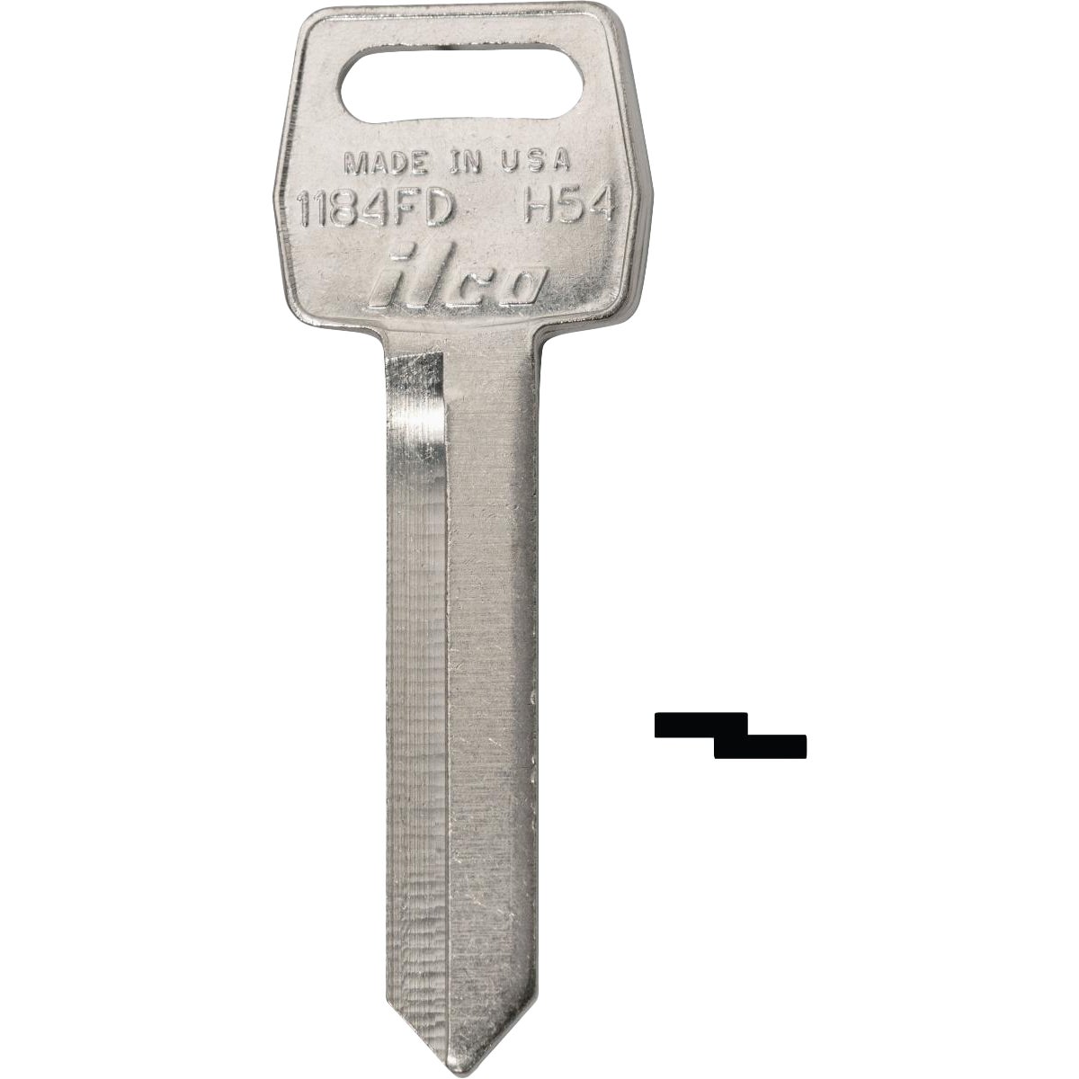 ILCO Ford Nickel Plated Automotive Key, H54 / 1184FD (10-Pack)