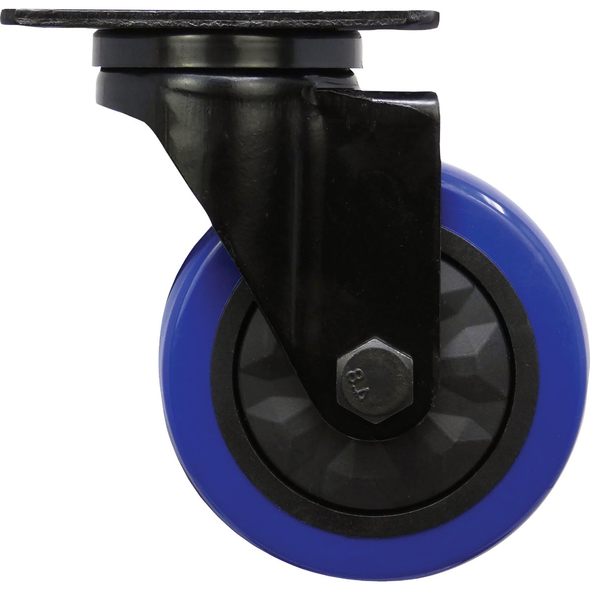 Shepherd Hardware 4 In. Blue Diamond TPU Swivel Plater Caster