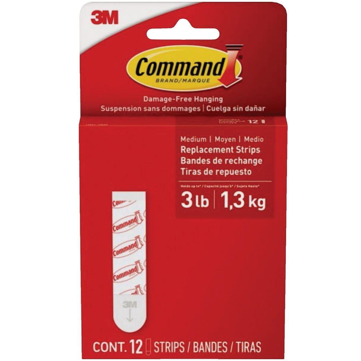 3M Command Medium Adhesive Strips, 12 Strips
