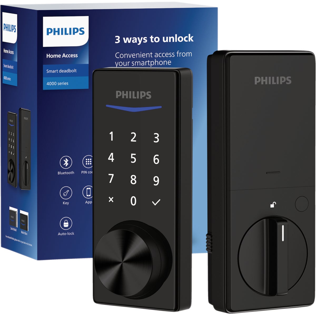 Philips Bluetooth Touchscreen Electronic Deadbolt, Matte Black