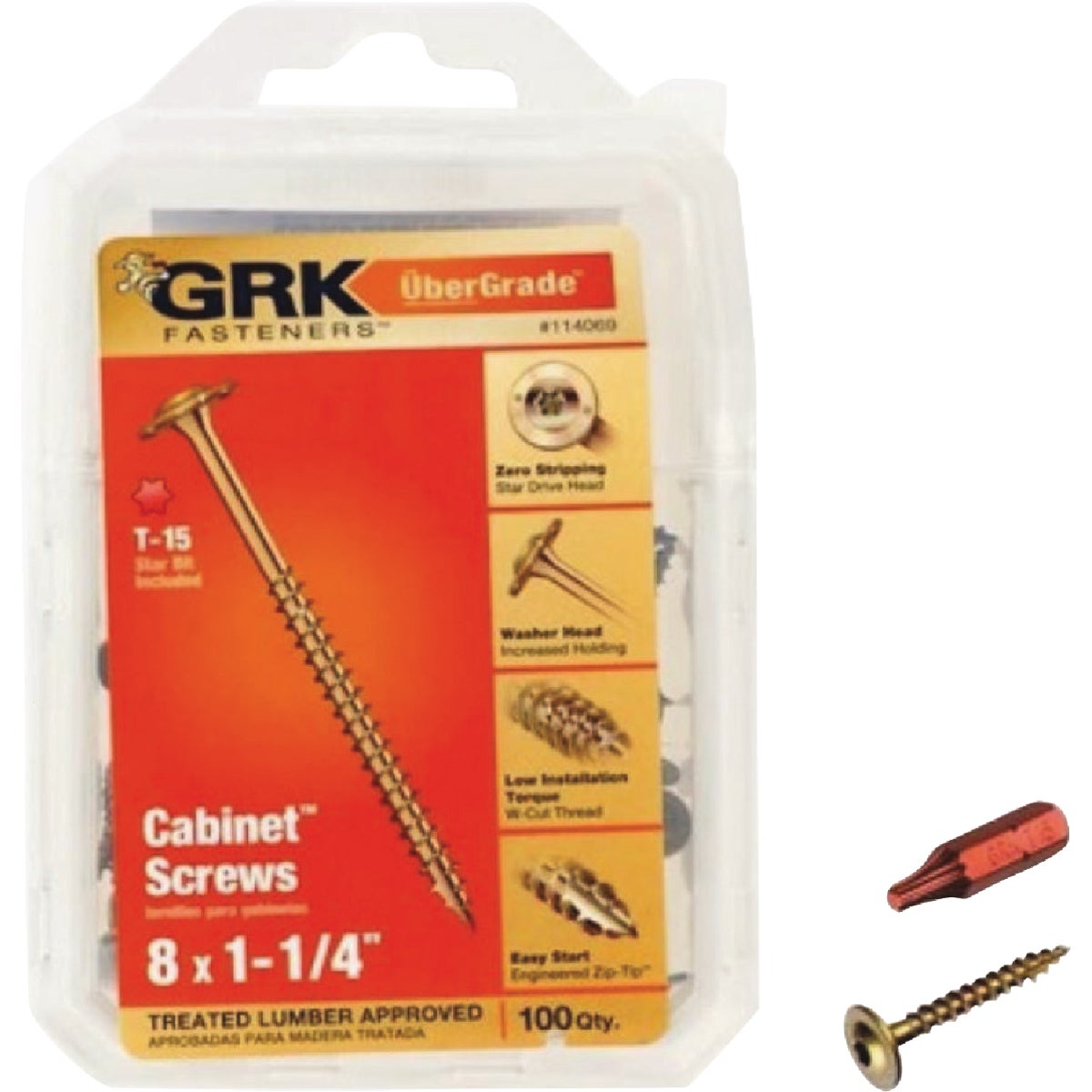 GRK #8 x 1-1/4 In. Star Drive Cabinet Screw (100 Ct.)