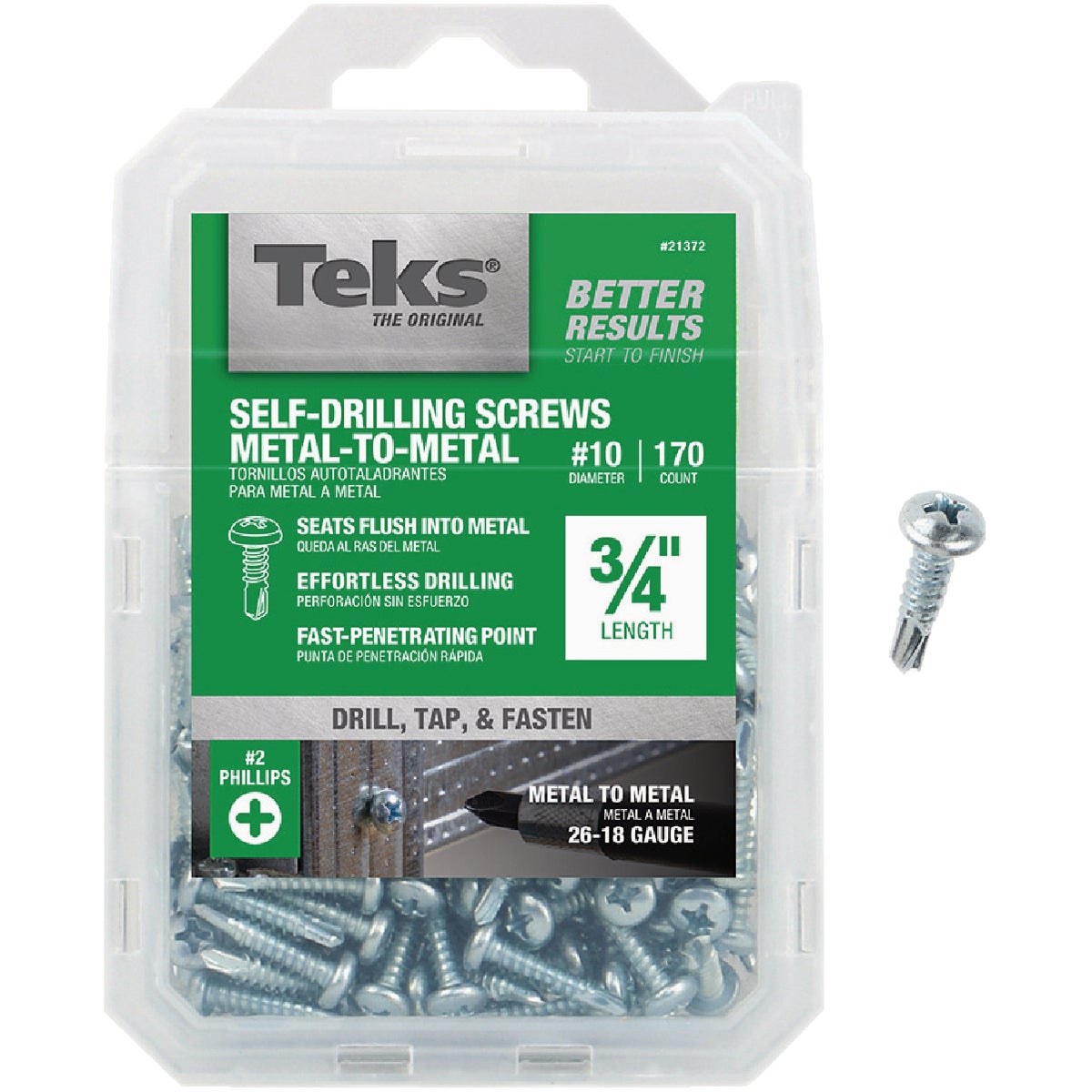 Teks #10 x 3/4 In. Pan Head Drill Point Metal to Metal Screw (170 Ct.)
