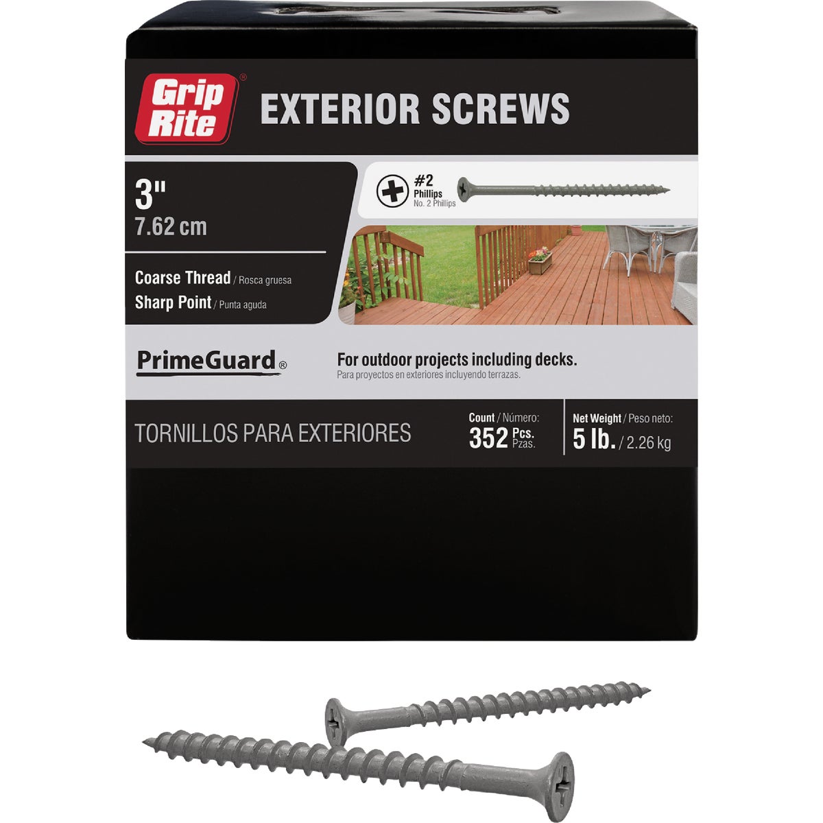 Grip-Rite PrimeGuard Ten 3 In. Exterior Screw (5 Lb.)