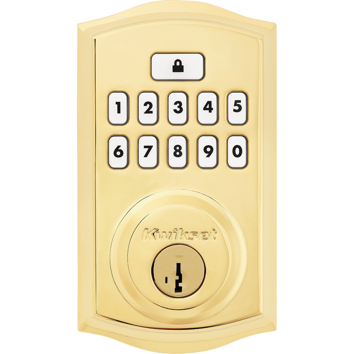 Kwikset Signature Series Traditional SmartCode Brass Electronic Deadbolt