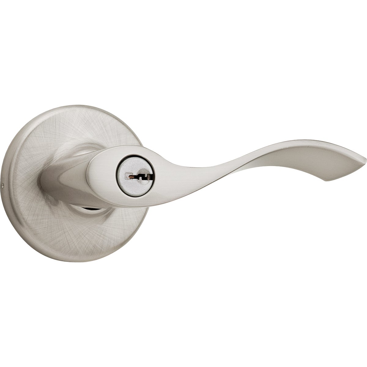 Kwikset Balboa Keyed Entry Lever in Satin Nickel