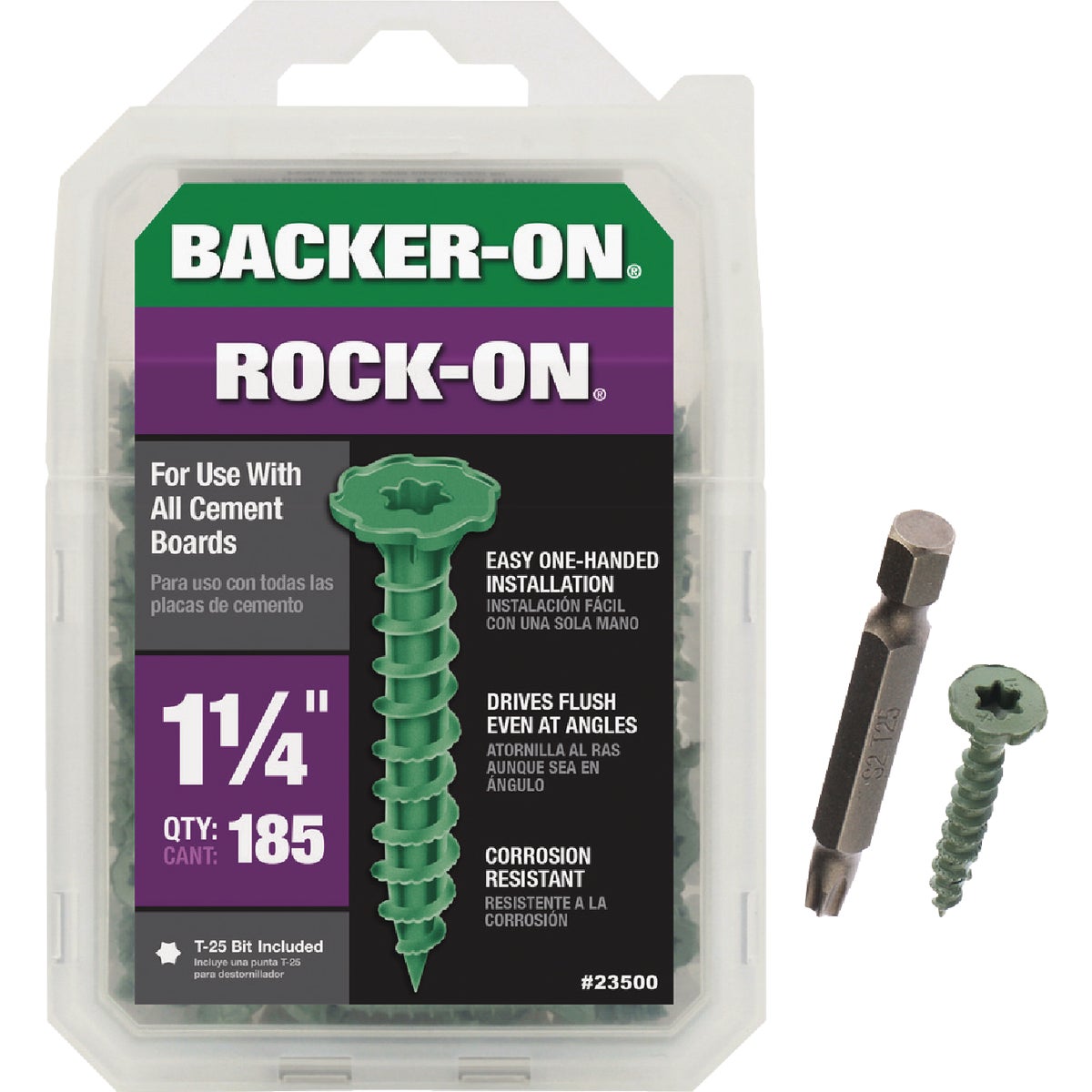 Backer-On Rock-On #9 x 1-1/4 In. Star Drive Cement Board Screws (185 Ct.)